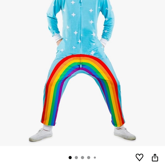 Tipsy Elves Funny Halloween Rainbows Costume Jumpsuit for Men - Large - Picture 5 of 5